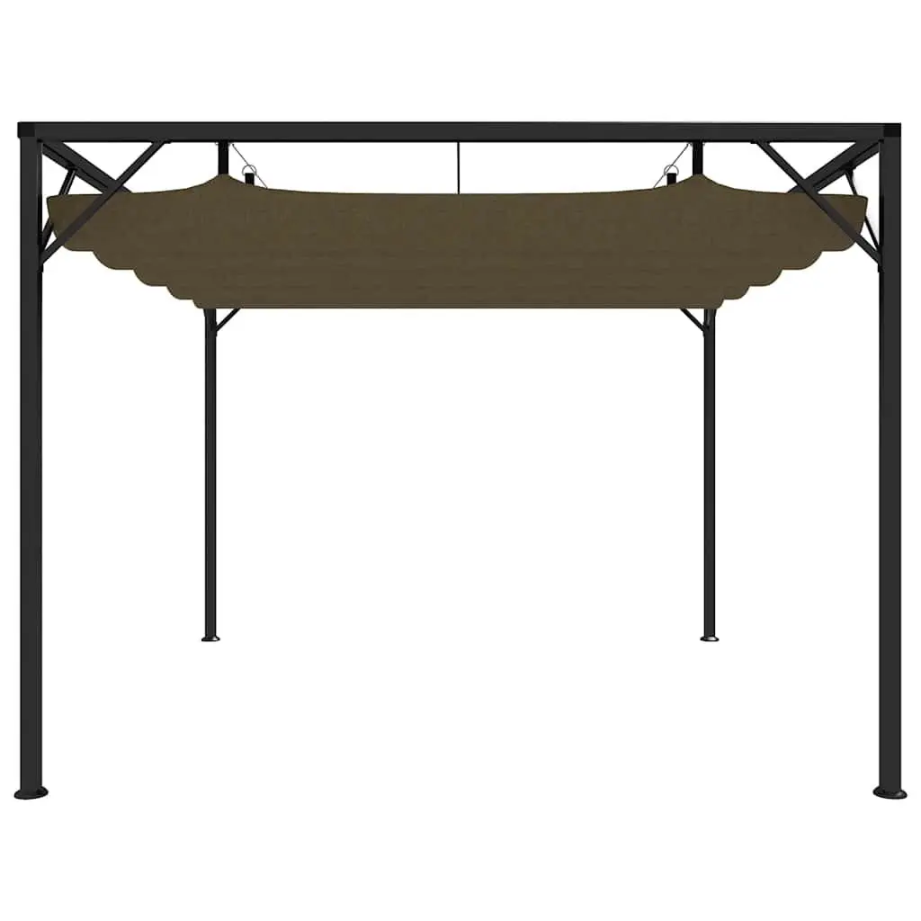 Garden Gazebo 3x3m with Retractable Roof