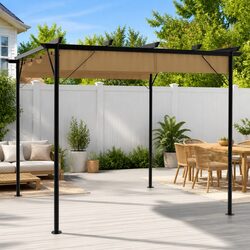 Retractable Roof Garden Pergola 3x3m Steel Frame Taupe