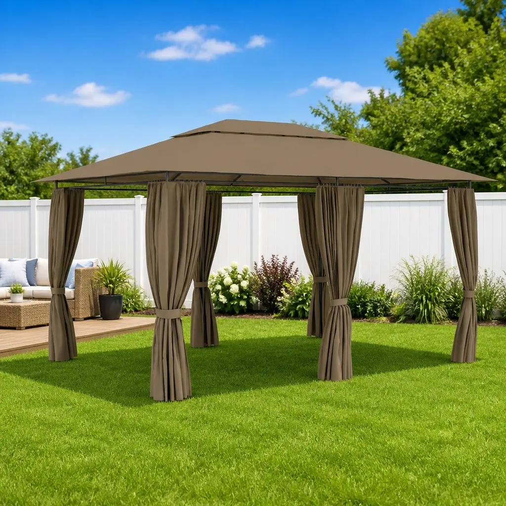 4x3m Garden Marquee Gazebo with Vented Roof