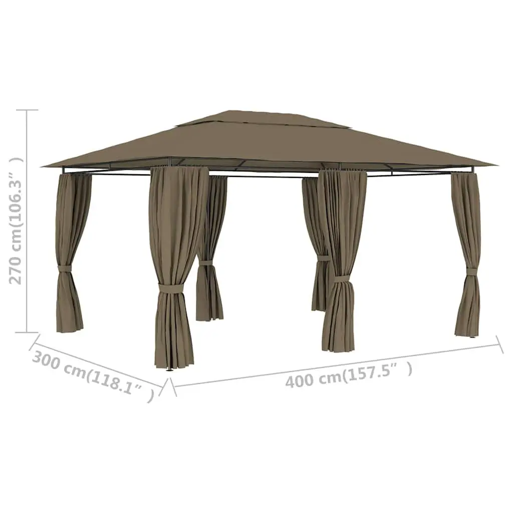 4x3m Garden Marquee Gazebo with Vented Roof