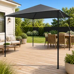 Durable 3x3m Outdoor Gazebo with Steel Frame and Canopy