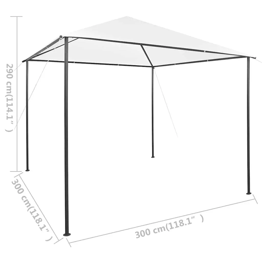 Gazebo Oxford Fabric 3x3x2.9 m White