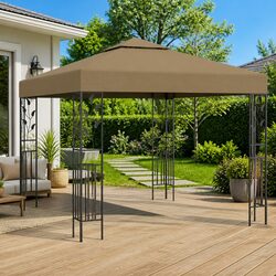 3x3 m Outdoor Gazebo Canopy with Durable Steel Frame