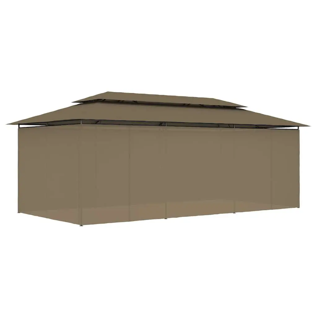 Gazebo Polyester 600 x 298 x 270 cm Taupe