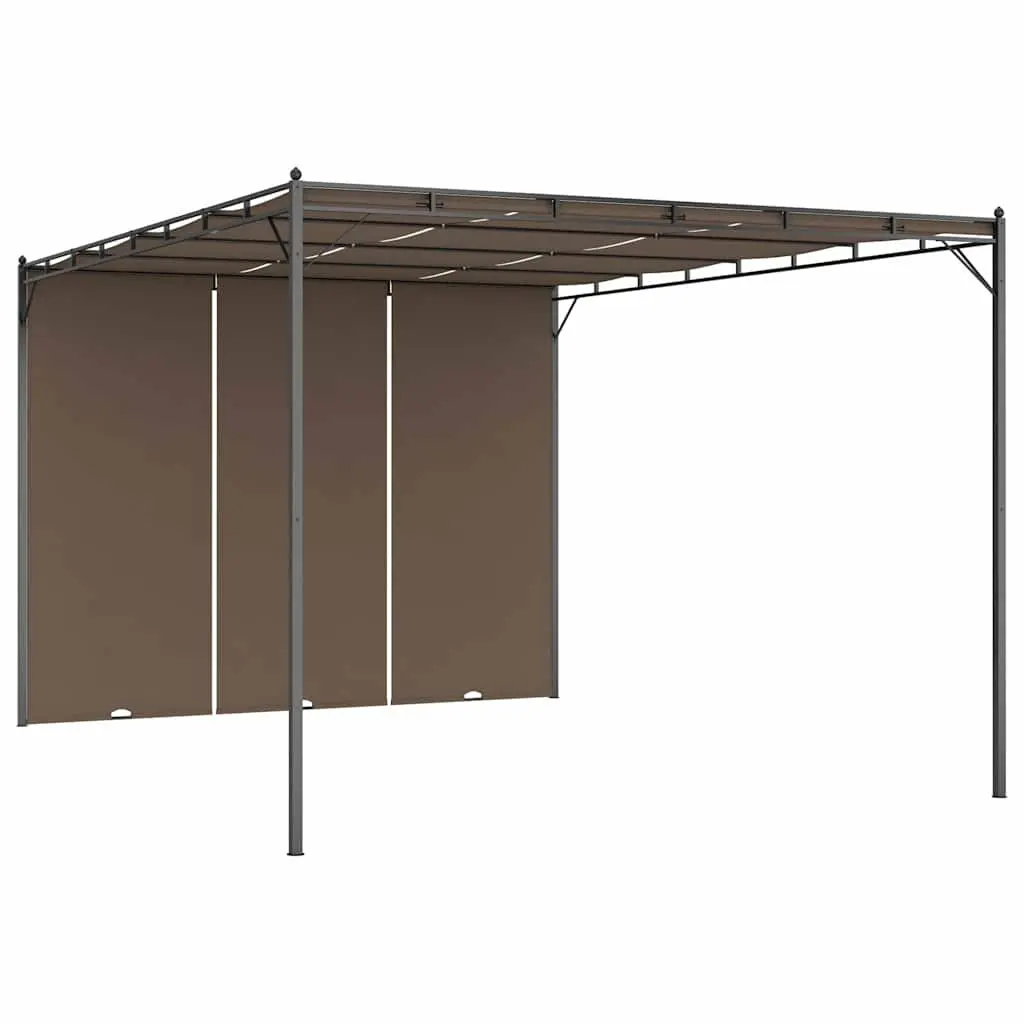 4x3m Garden Gazebo with Adjustable Side Curtain
