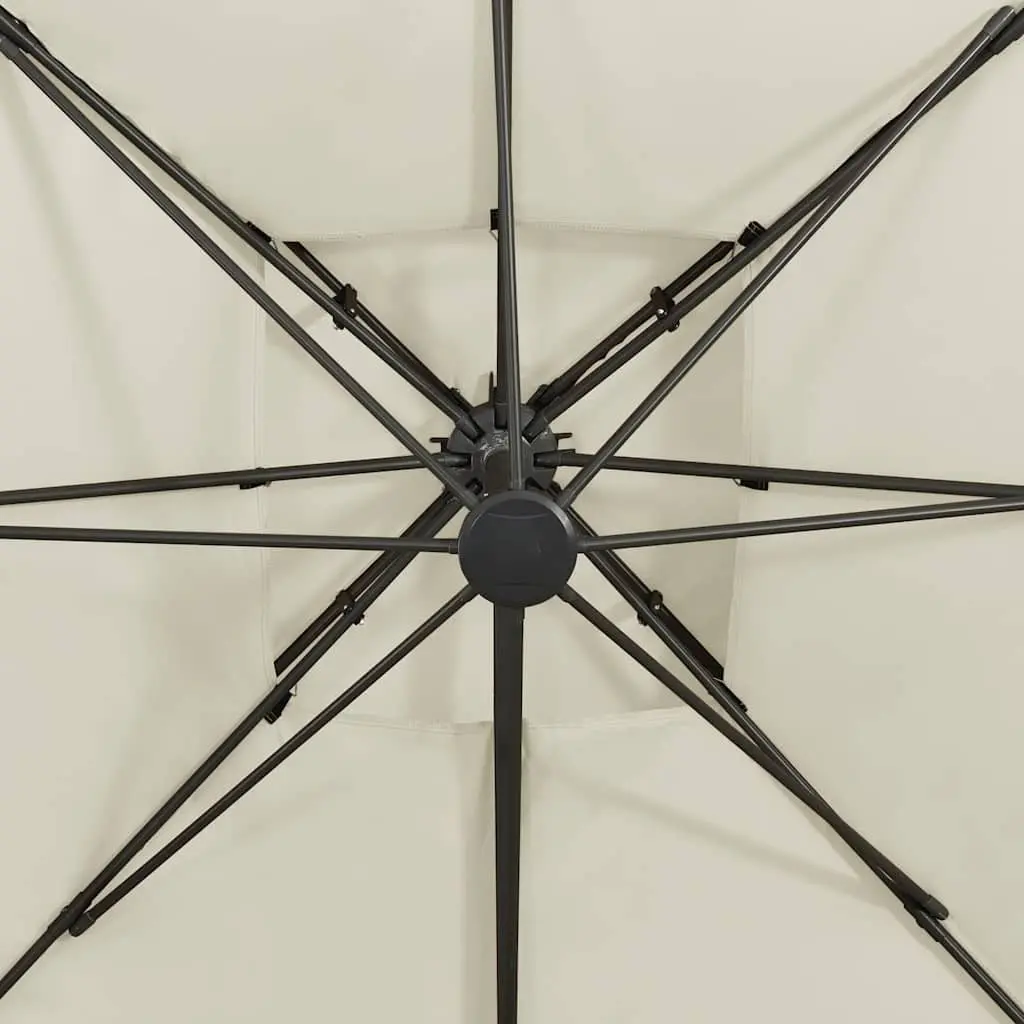 Cantilever Garden Parasol 300x300cm Double Top Umbrella