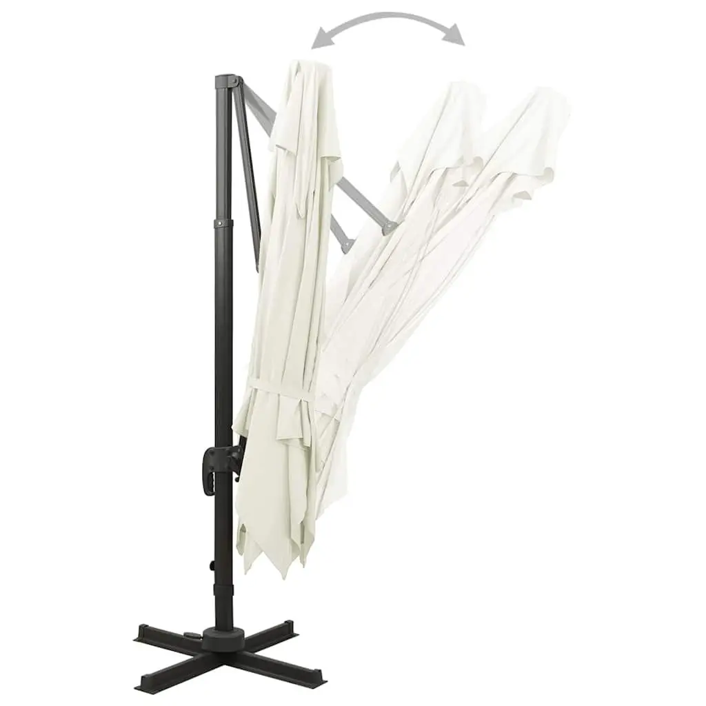 Cantilever Garden Parasol 300x300cm Double Top Umbrella