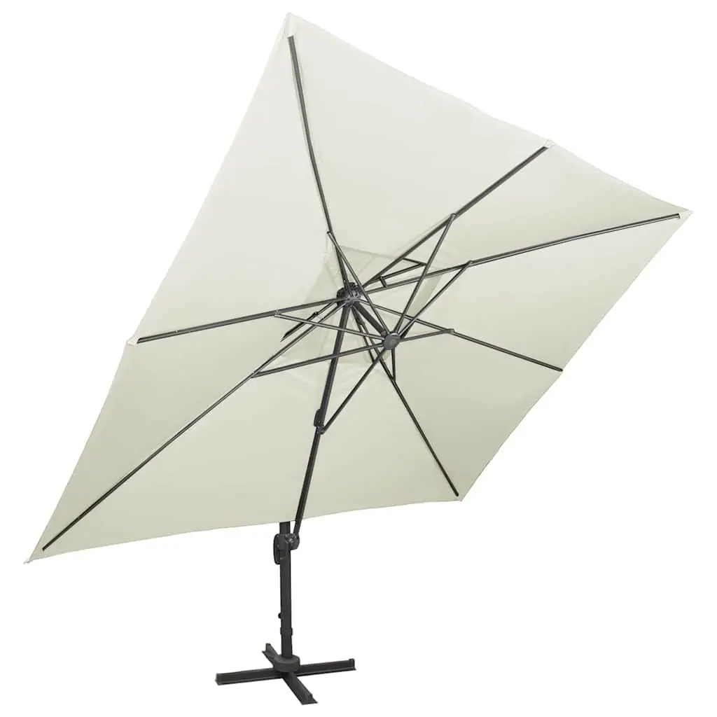 Cantilever Garden Parasol with Double Canopy