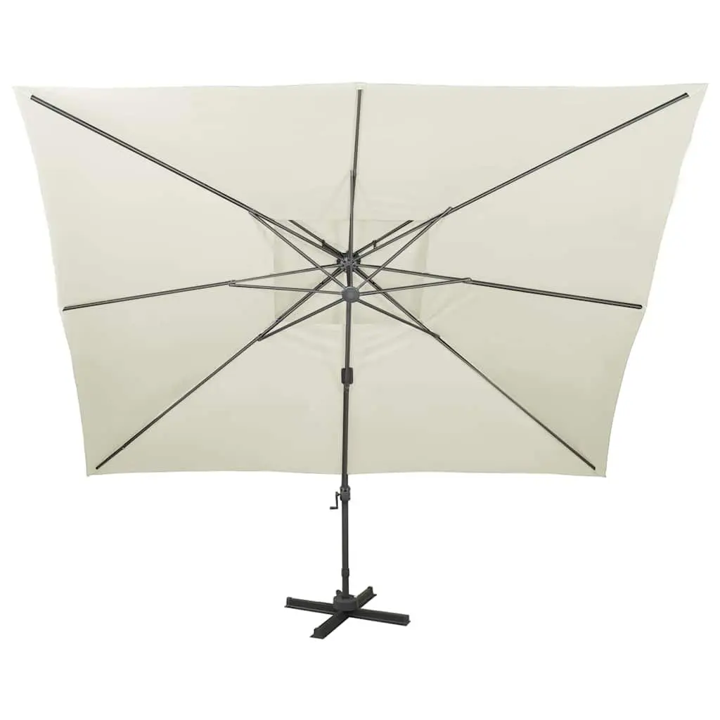 Cantilever Garden Parasol with Double Canopy