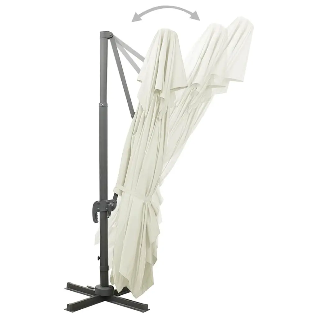 Cantilever Garden Parasol with Double Canopy