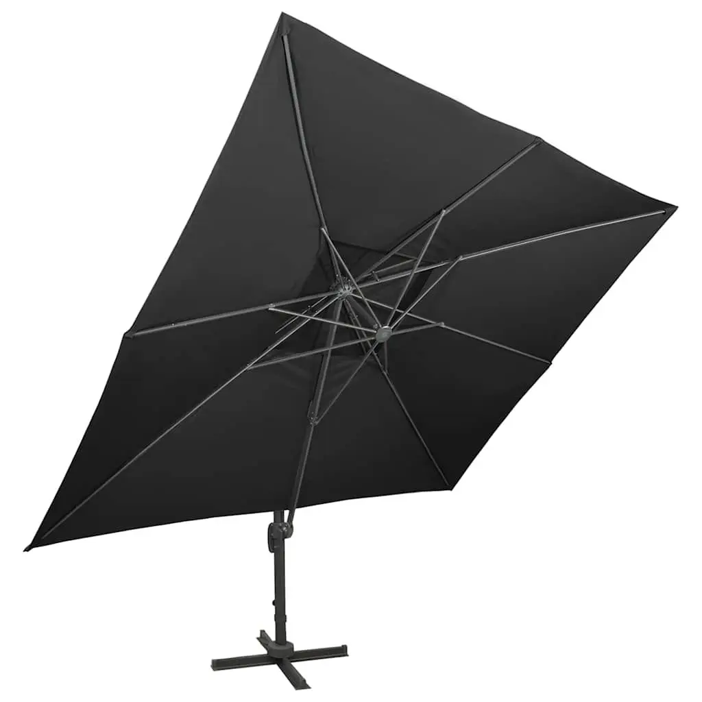 Double Top Cantilever Parasol with 360-Degree Rotation