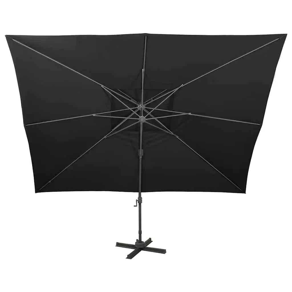 Double Top Cantilever Parasol with 360-Degree Rotation