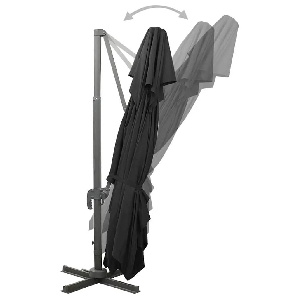 Double Top Cantilever Parasol with 360-Degree Rotation