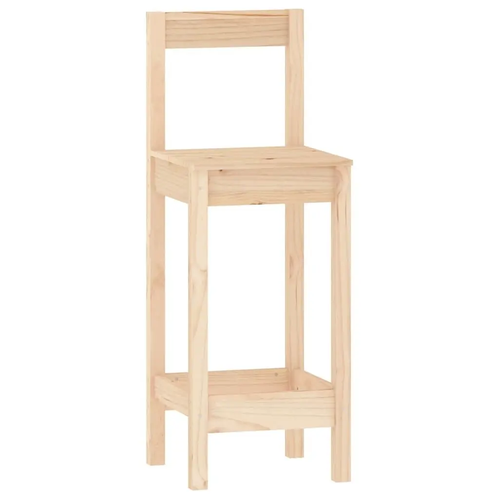 3 Piece Wooden Bar Set with Stools in Brown