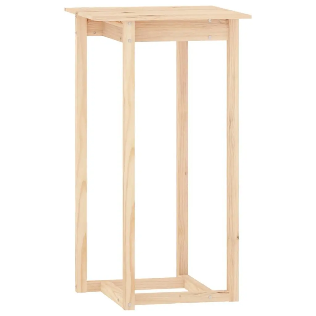 3 Piece Wooden Bar Set with Stools in Brown