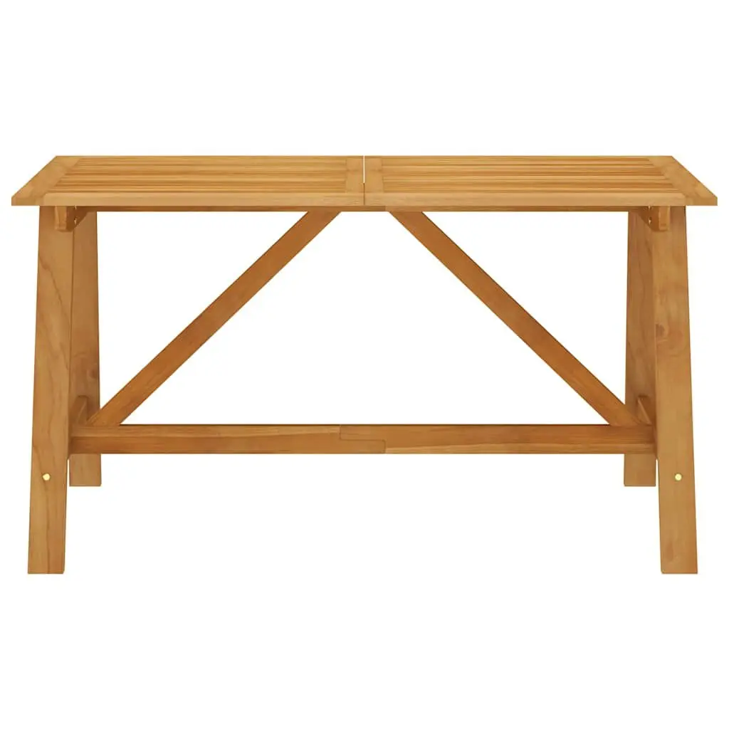 Outdoor Dining Table Solid Acacia Wood 140x70cm Brown