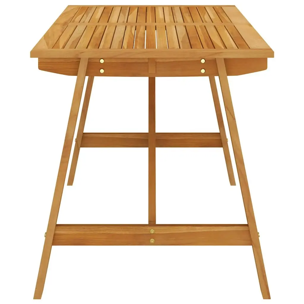 Outdoor Dining Table Solid Acacia Wood 140x70cm Brown