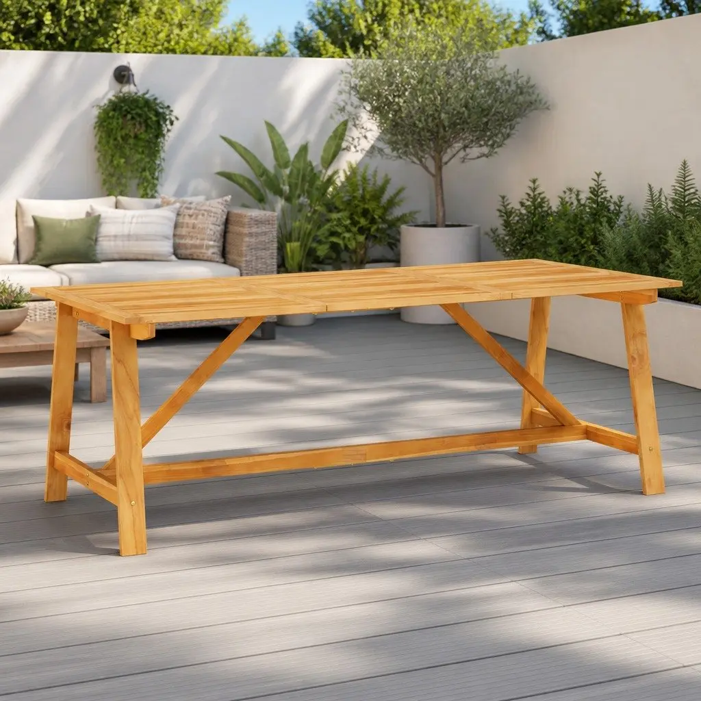 Solid Wood Dining Table for Indoor and Outdoor