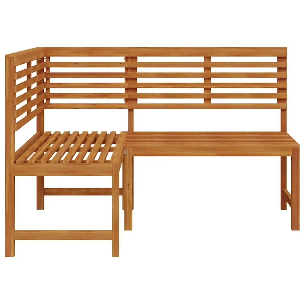Outdoor Wooden Corner Bench 140 cm Sectional Seating