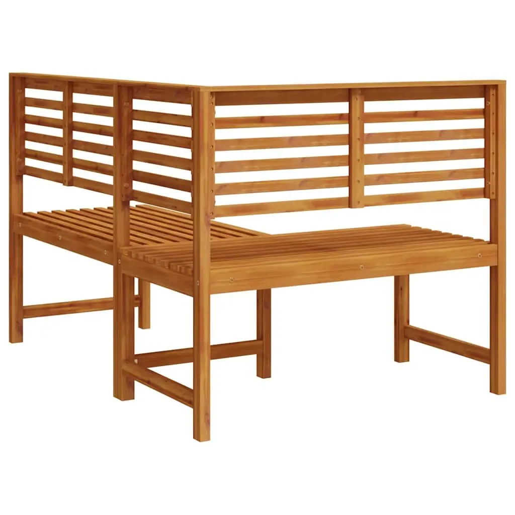 Outdoor Wooden Corner Bench 140 cm Sectional Seating