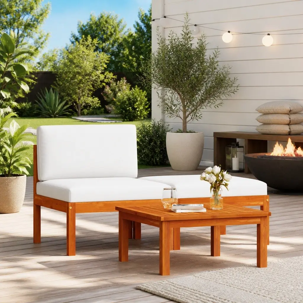 3 Piece Garden Lounge Set with Cushions