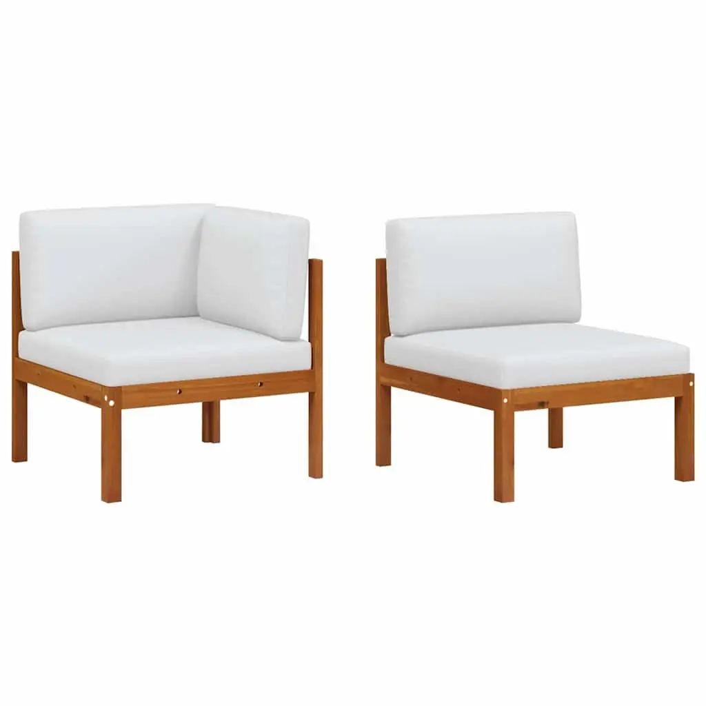 2-Piece Garden Lounge Set with Rope Backrests