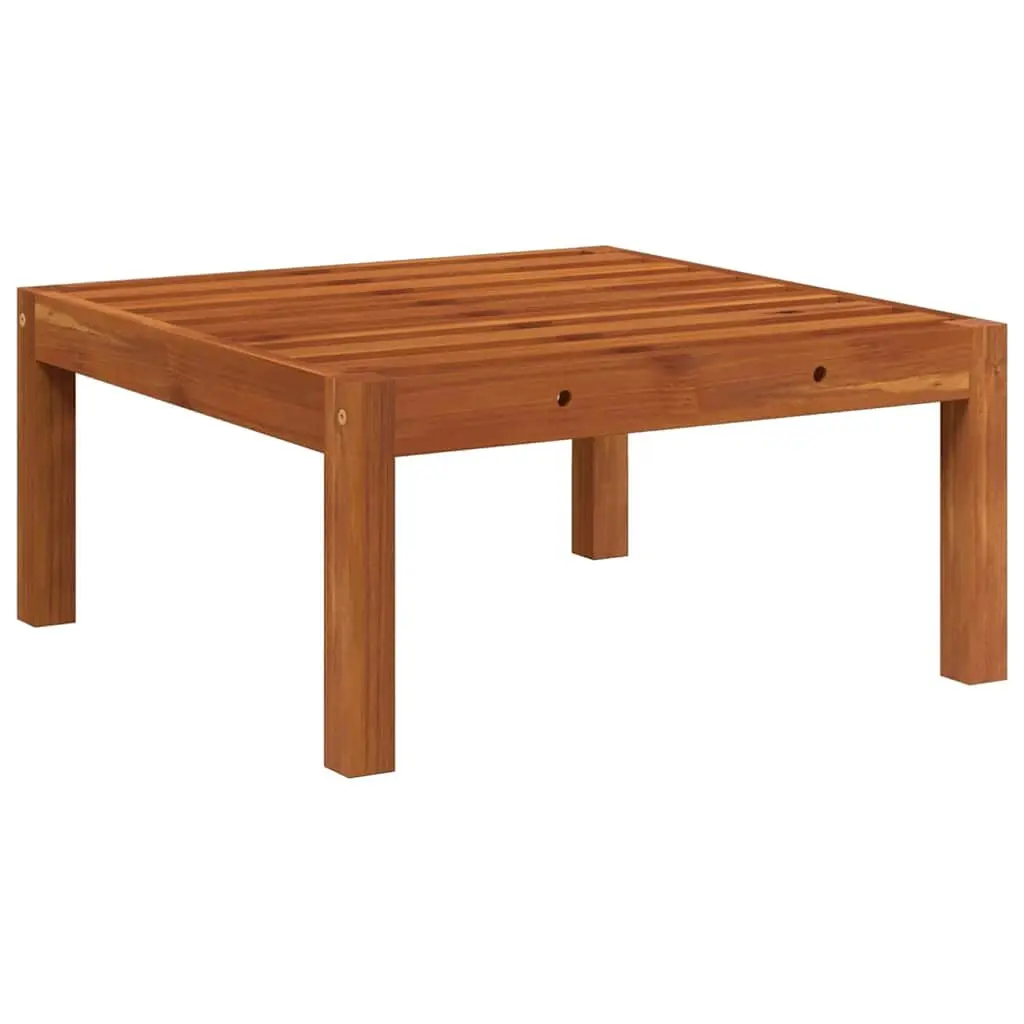 Solid Wood Garden Footstool with Cushion for Outdoor Use