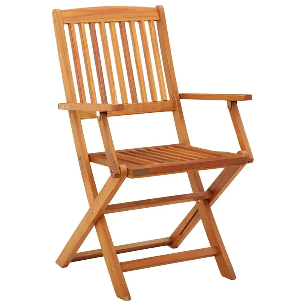 Folding Chairs Eucalyptus Wood 4 Piece Outdoor Seating Brown