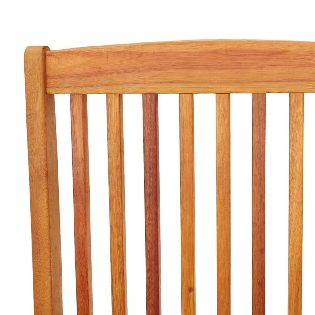 Folding Chairs Eucalyptus Wood 4 Piece Outdoor Seating Brown