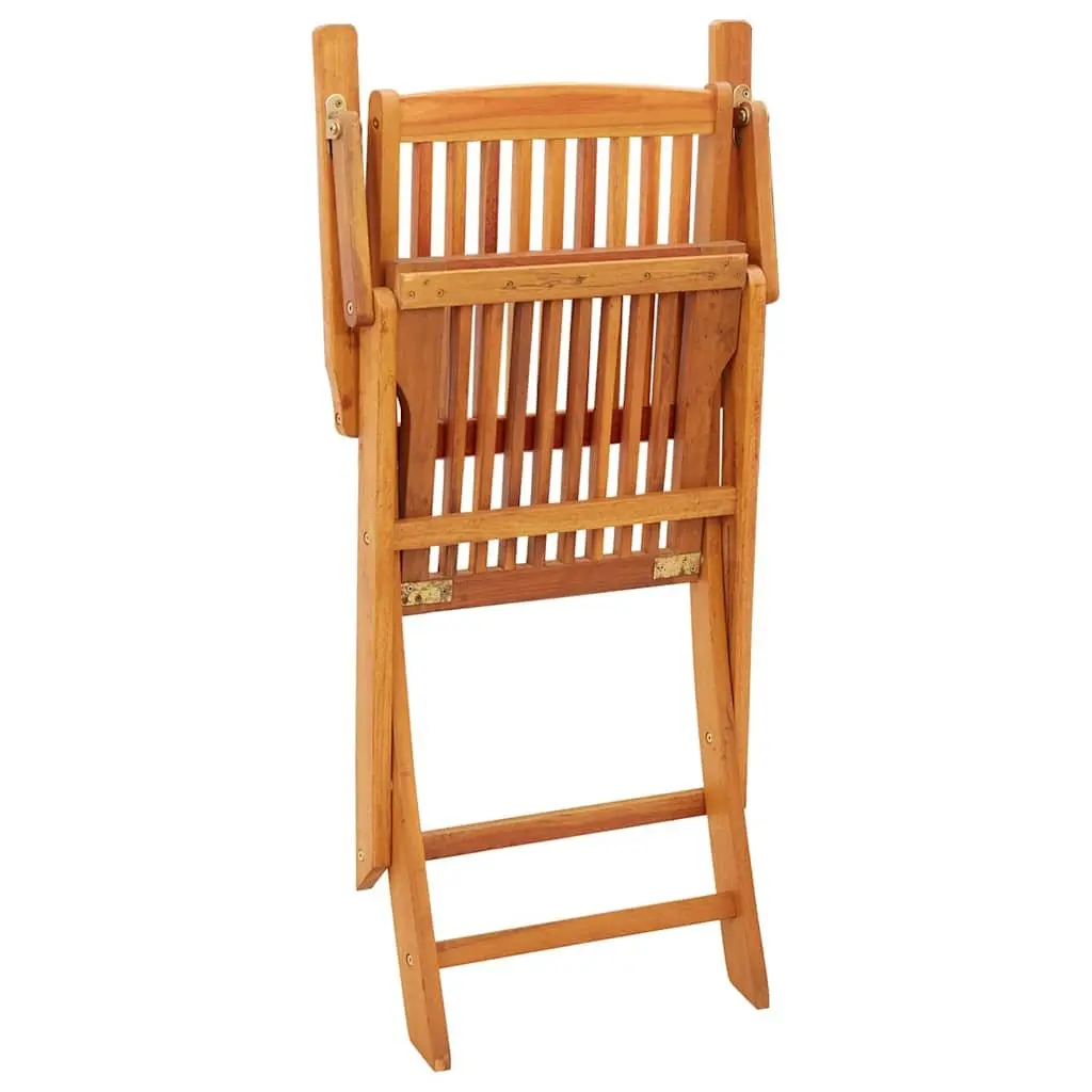 Folding Chairs Eucalyptus Wood 4 Piece Outdoor Seating Brown