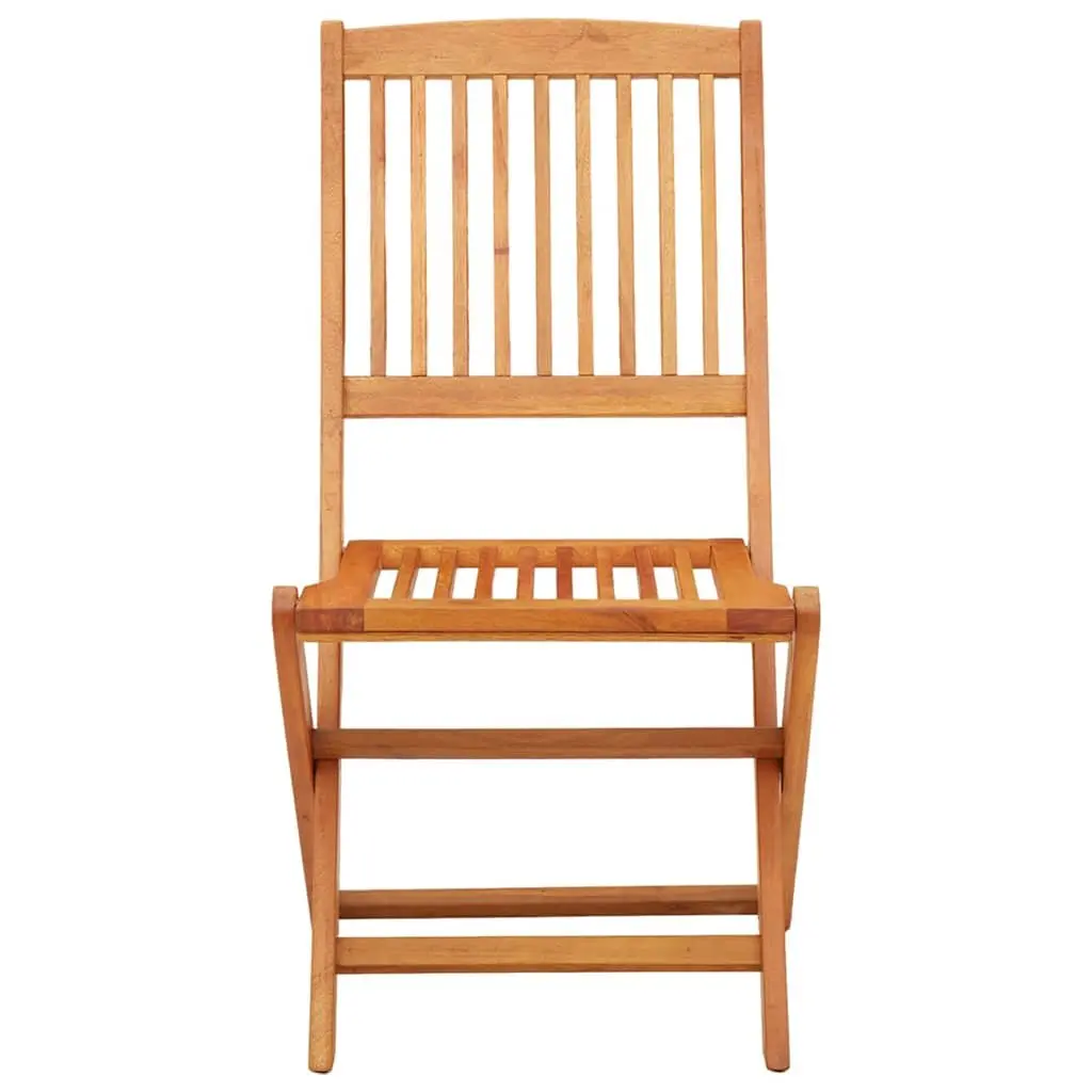 Folding Garden Chairs Eucalyptus Wood Brown 2 Piece