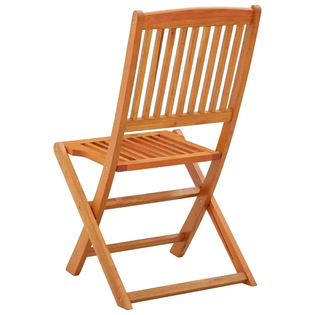Folding Garden Chairs Eucalyptus Wood Brown 2 Piece