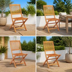 Set of 4 Premium Folding Chairs for Outdoor Use