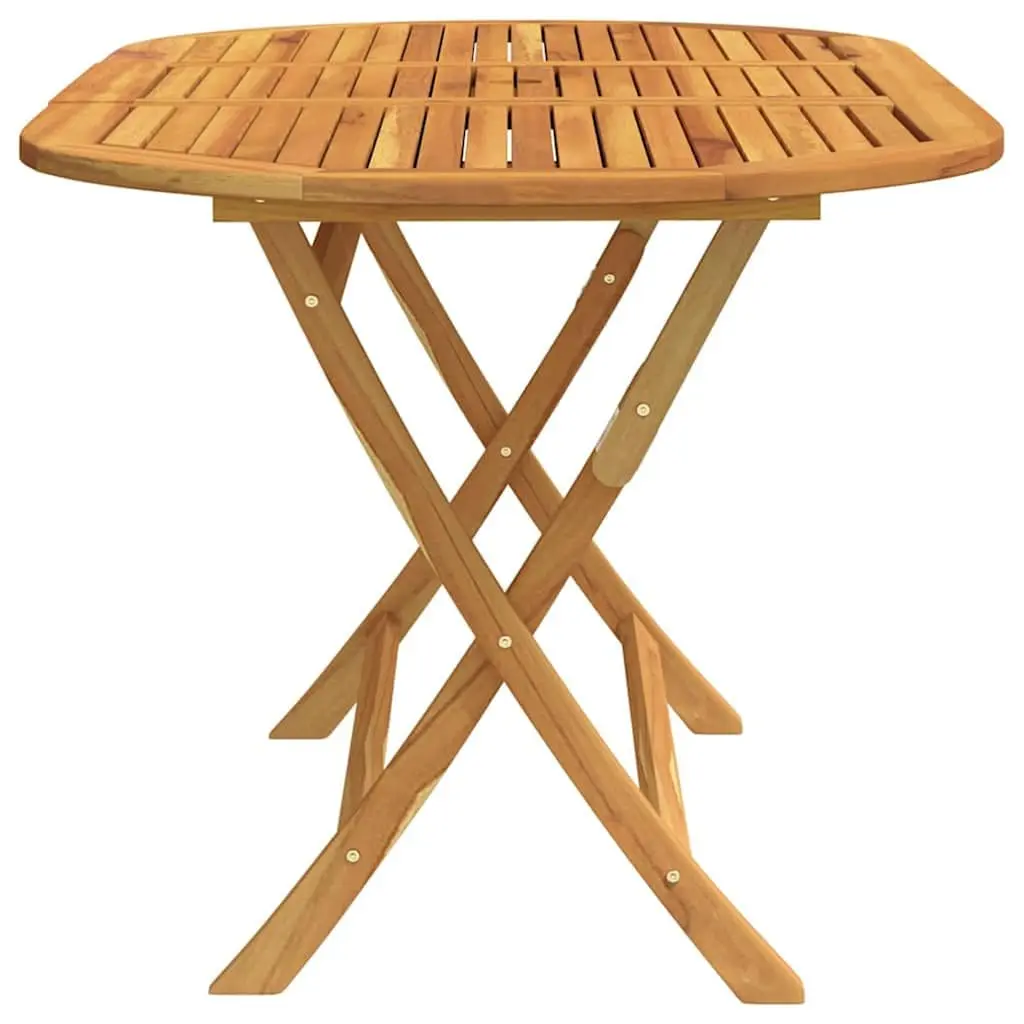 Solid Wood Folding Outdoor Dining Table 160x85x75cm