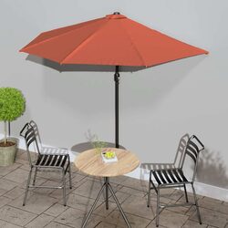 Sturdy Half Round Balcony Parasol 270x144x222 cm UV Protection