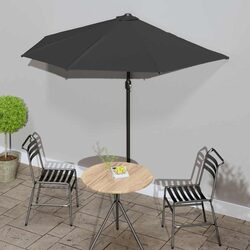 Premium Half Round Balcony Parasol with Crank Mechanism