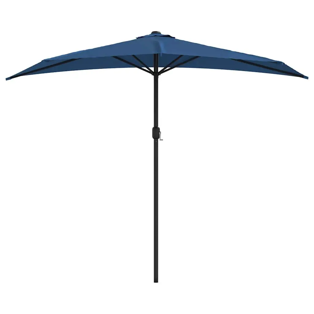 Half Round Balcony Parasol Blue Outdoor Umbrella