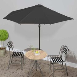 Premium Half Round Balcony Parasol with Aluminium Pole