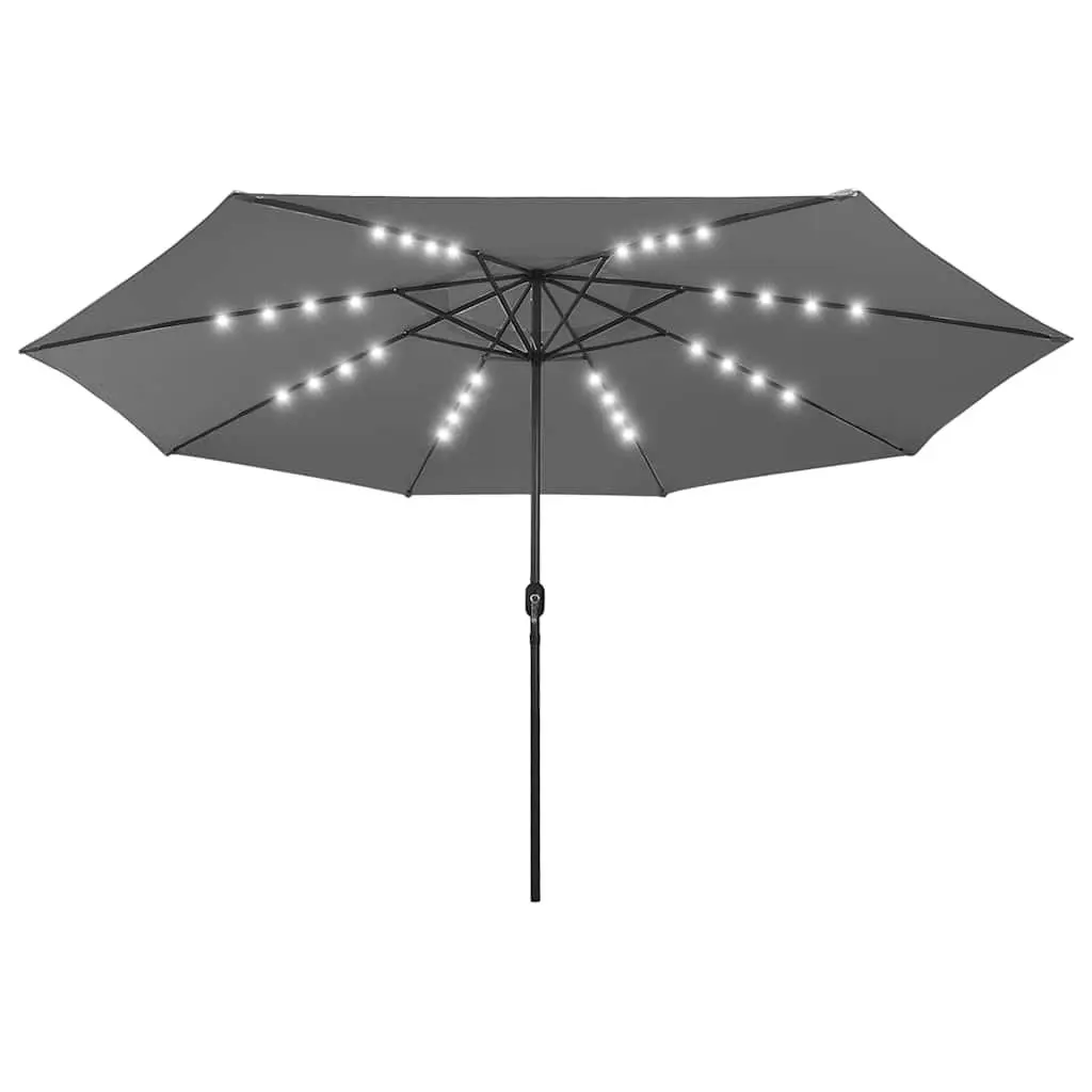 Garden Parasol with LED Lights 400cm Anthracite