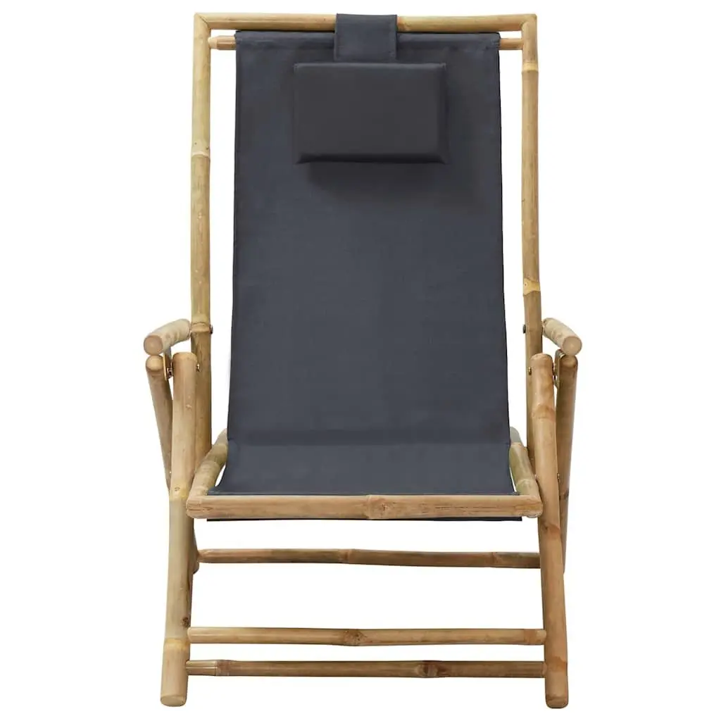 Bamboo Frame Folding Outdoor Reclining Chair