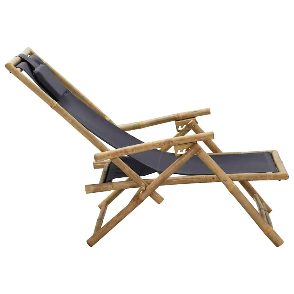 Bamboo Frame Folding Outdoor Reclining Chair