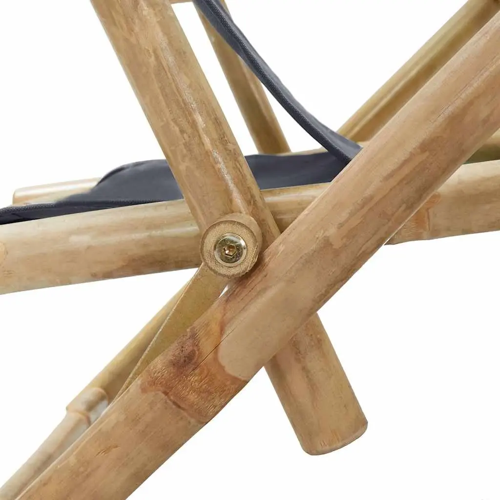 Bamboo Frame Folding Outdoor Reclining Chair