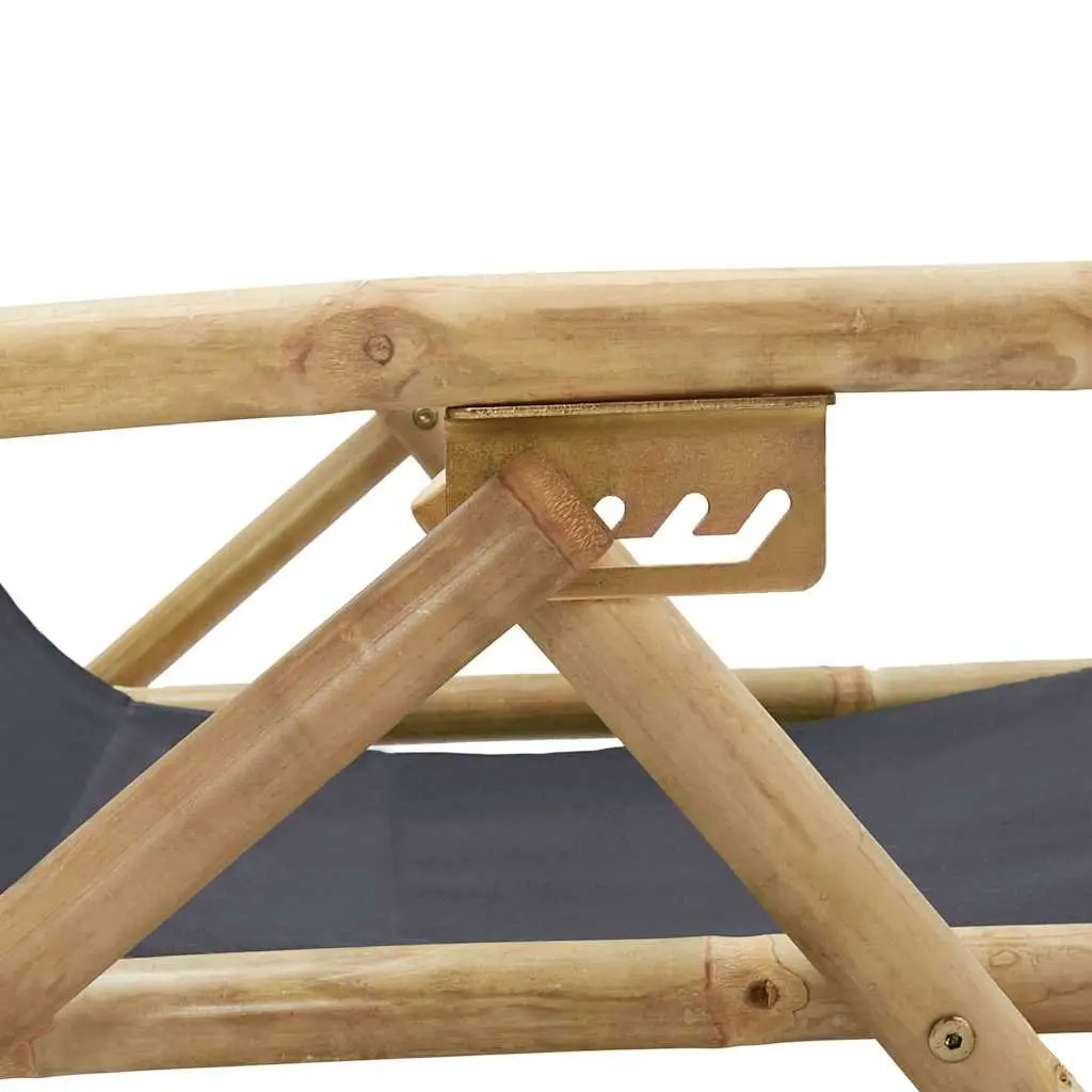Bamboo Frame Folding Outdoor Reclining Chair