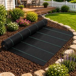 Premium Black Weed Control Mat 1x10m for Gardening