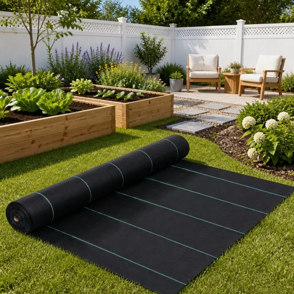 Black Weed Control Ground Cover Mat 1x25m