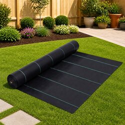Weed Control Ground Cover Mat Black 1x50m Landscape Fabric UV Stabilized Garden