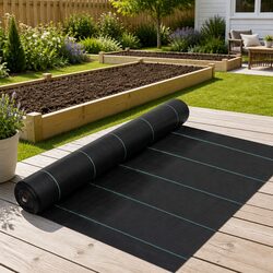 Premium Black Weed Control Mat 2x25 m for Your Garden