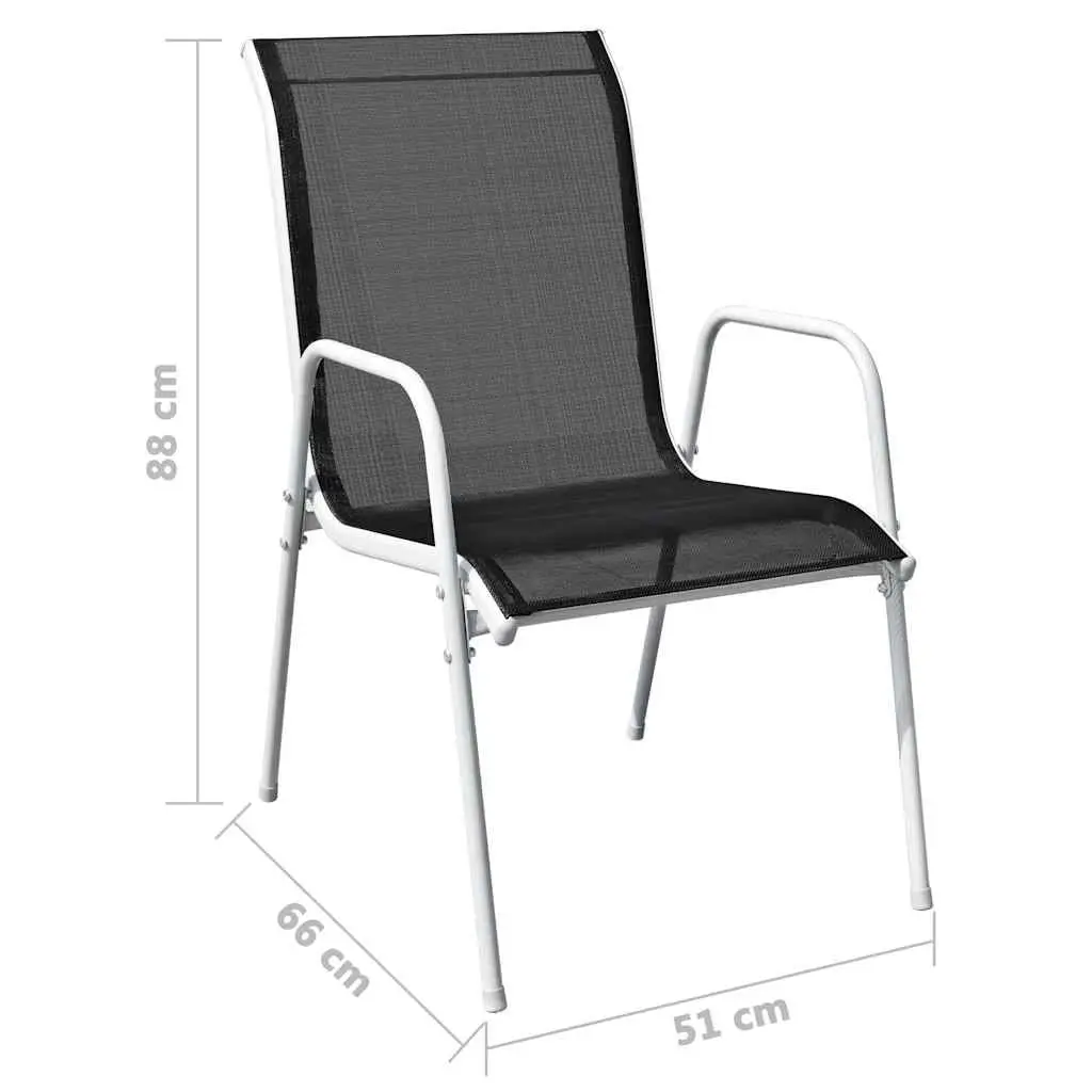 Stackable Outdoor Chairs Set of 2 for Patios