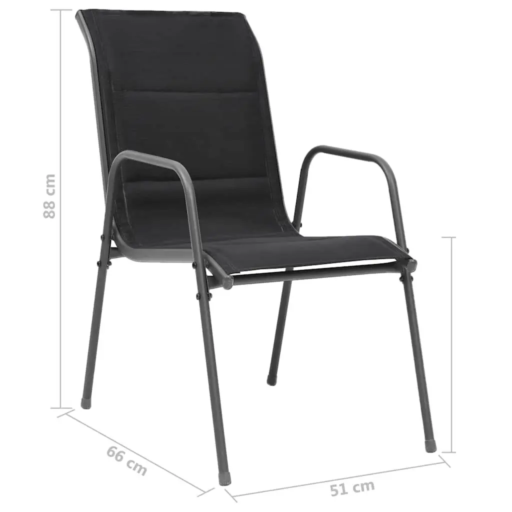 Stackable Outdoor Chairs 4 pcs Set for Patios