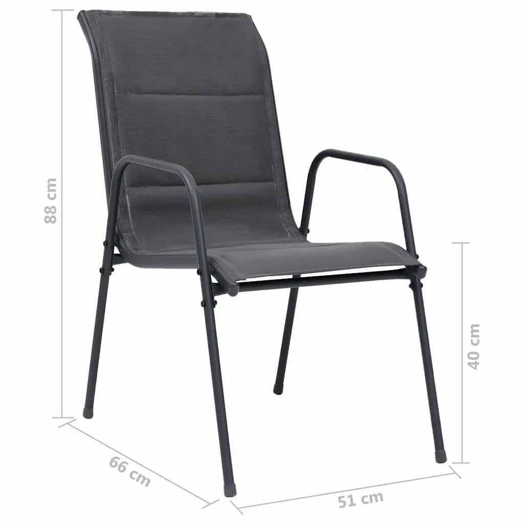 Stackable Outdoor Dining Chairs Set of 6
